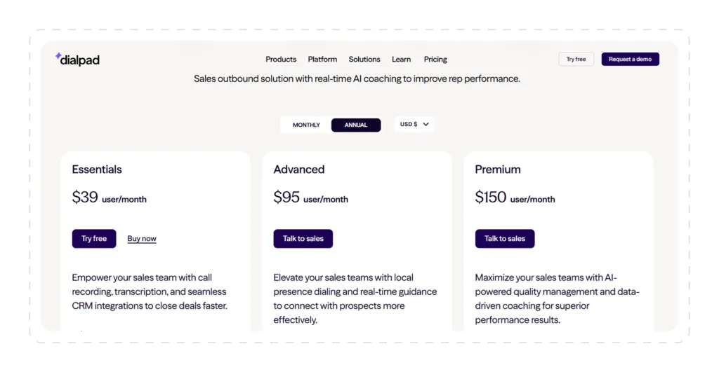 Dialpad pricing