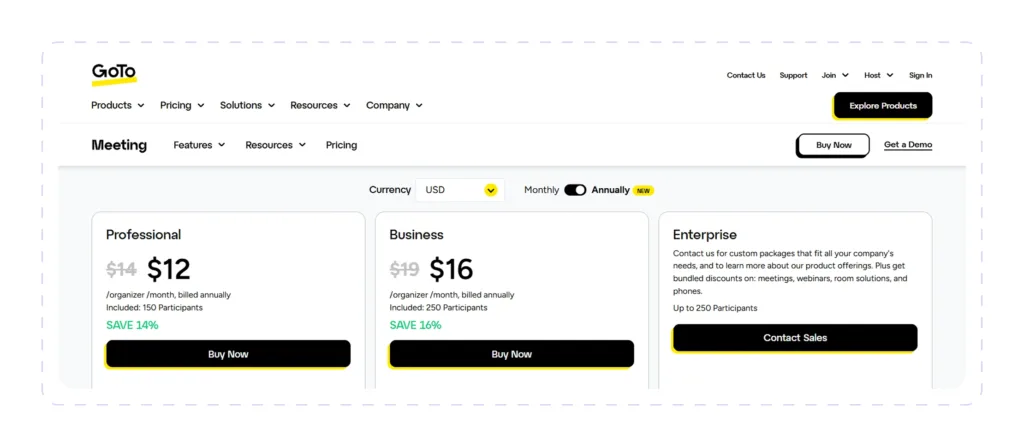 Goto pricing