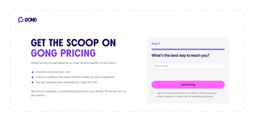 Gong Pricing