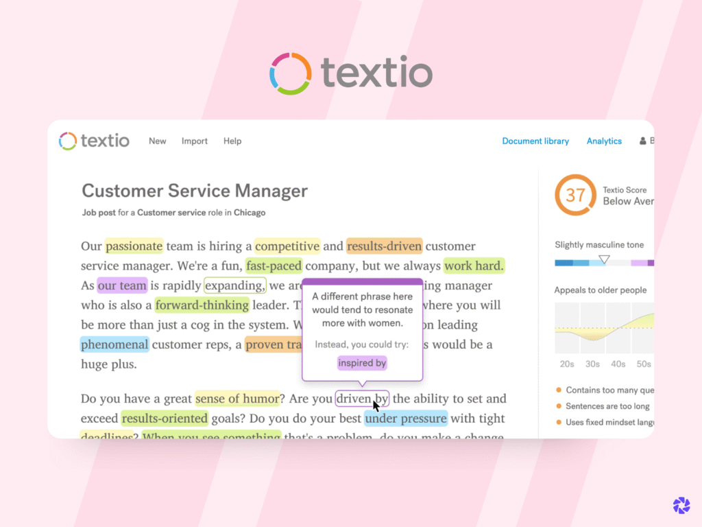 Best recruitment automation Tools: Textio