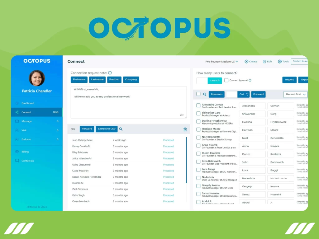 Best LinkedIn Email Extractor Tools: Octopus CRM