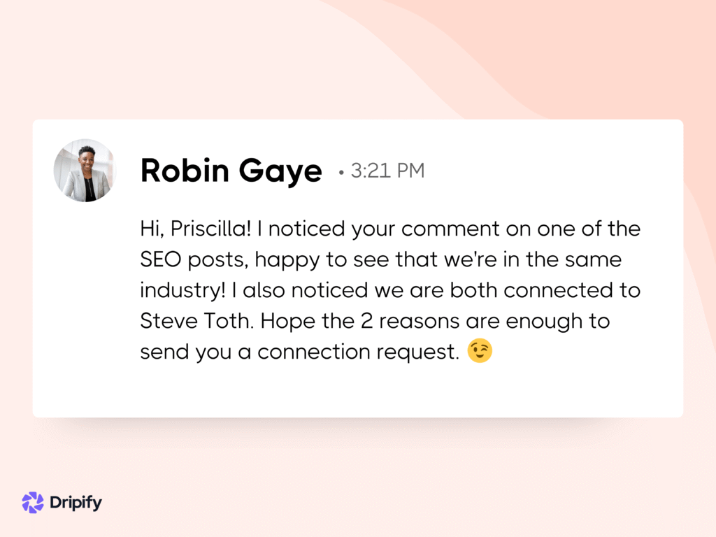 LinkedIn Mass Message: Message for Connection Request