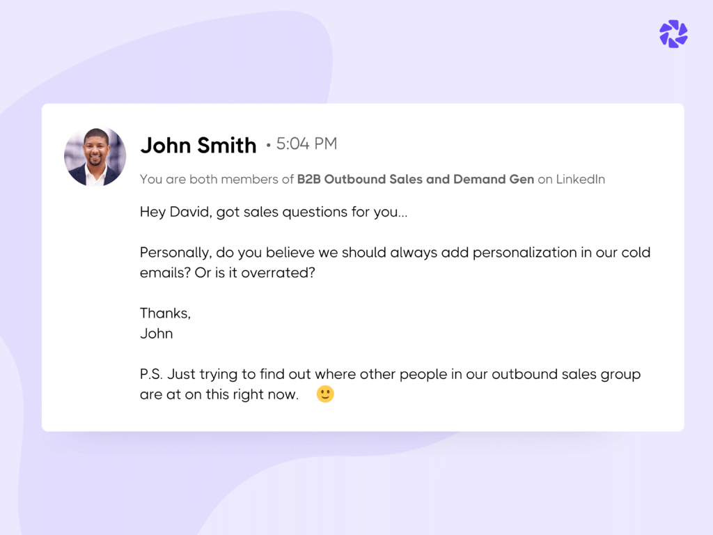 LinkedIn Mass Message: Developing a Rapport