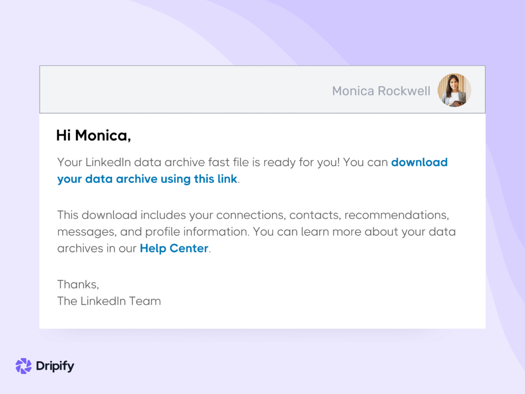 How to Export Your LinkedIn Contacts Step 8