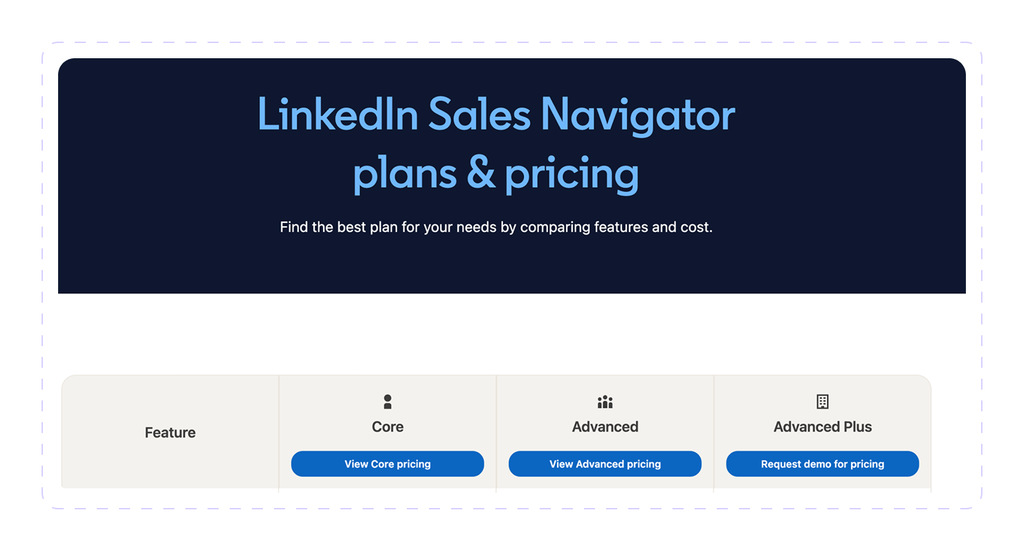 LinkedIn pricing