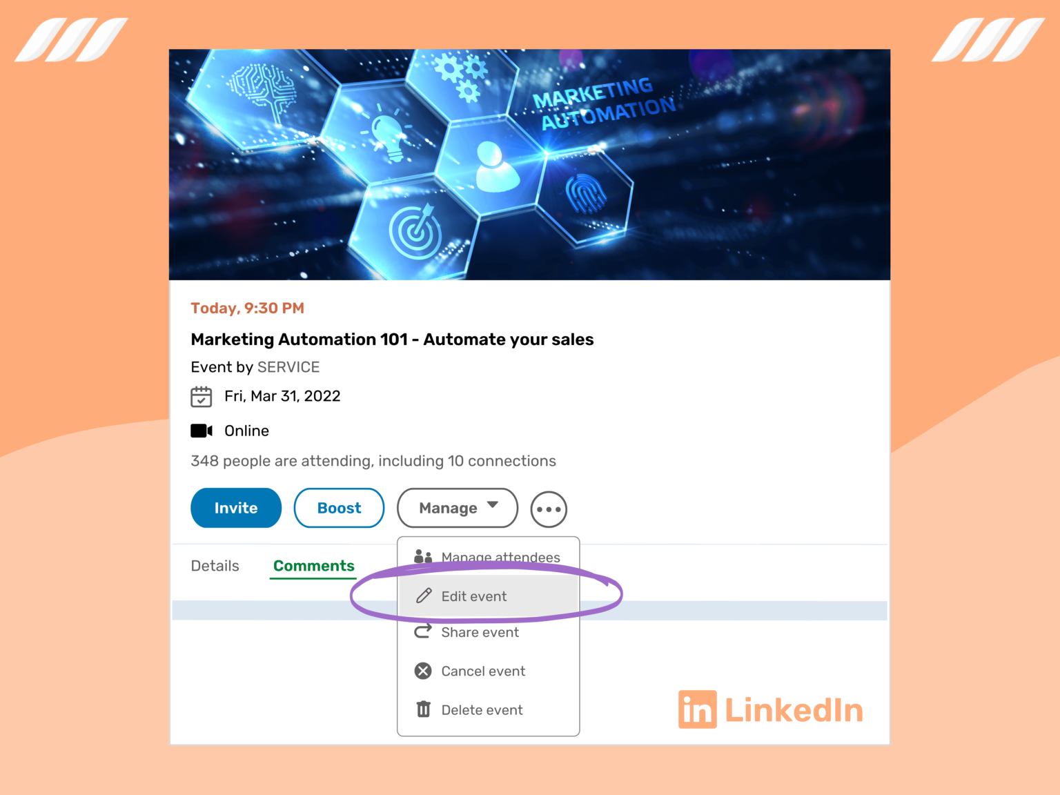 Create An Event On Linkedin Tips And Examples Dripify
