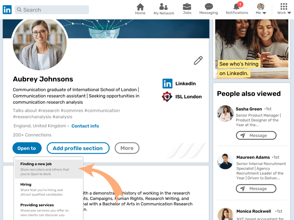 How to Announce That You Are Looking for a Job on LinkedIn