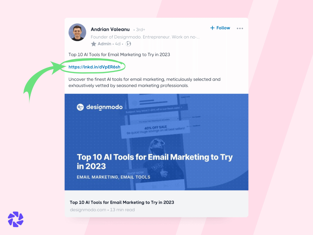 Ways to Earn Backlinks on LinkedIn: Put Links in Your Posts