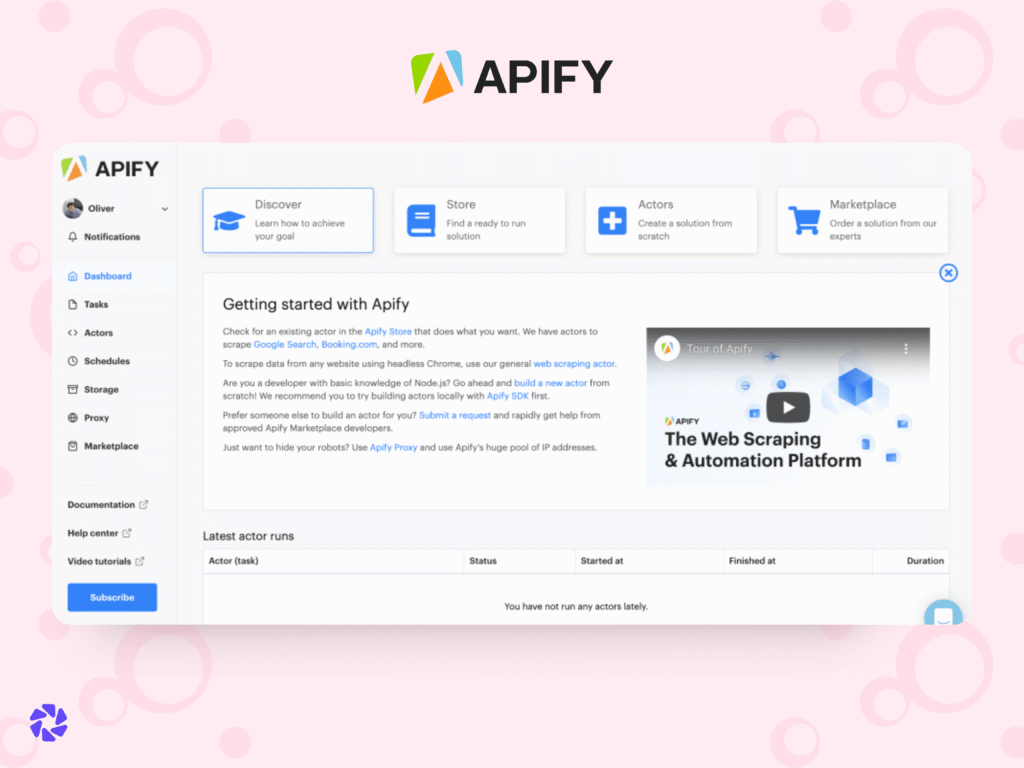 Best Social Media Scraping Tools: Apify