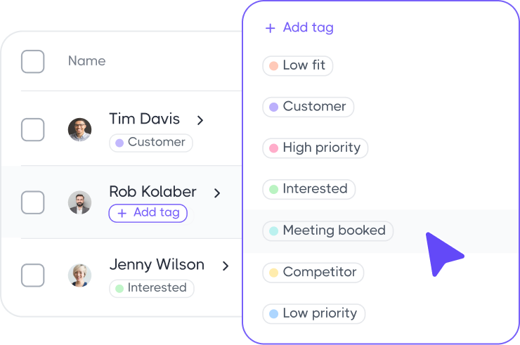 Organize hundreds of leads by status, priority, or stage