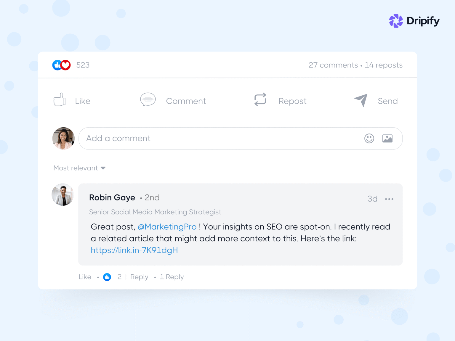 How To Comment And Reply To Comments On Linkedin Dripify