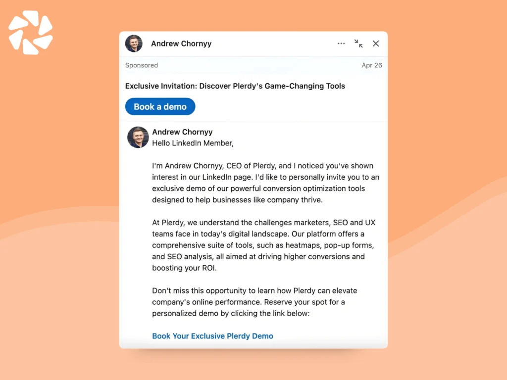 LinkedIn InMail Ad Examples