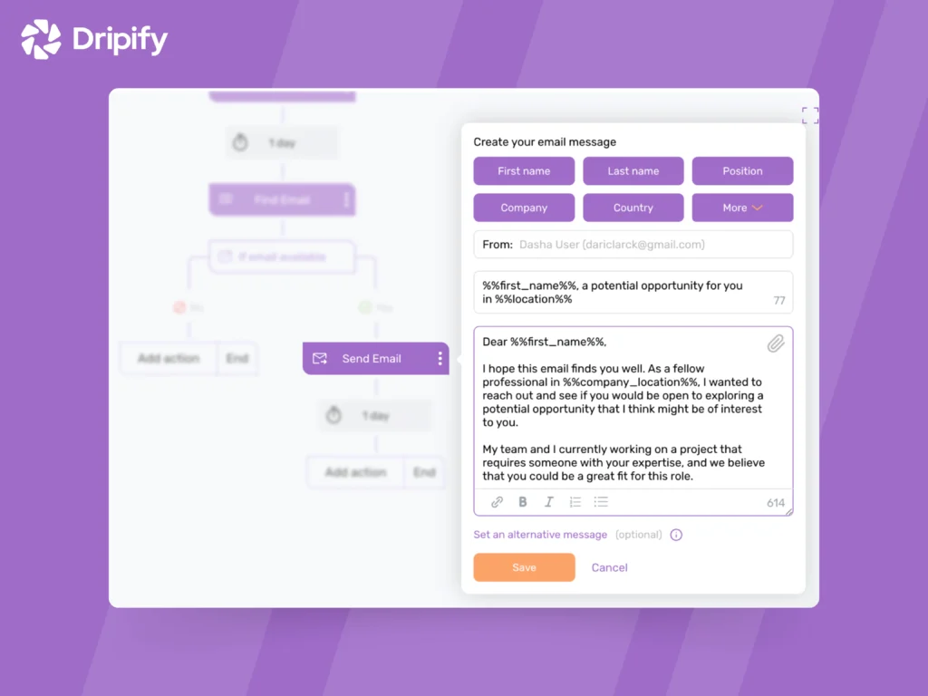 How to Send Formal Emails with Dripify