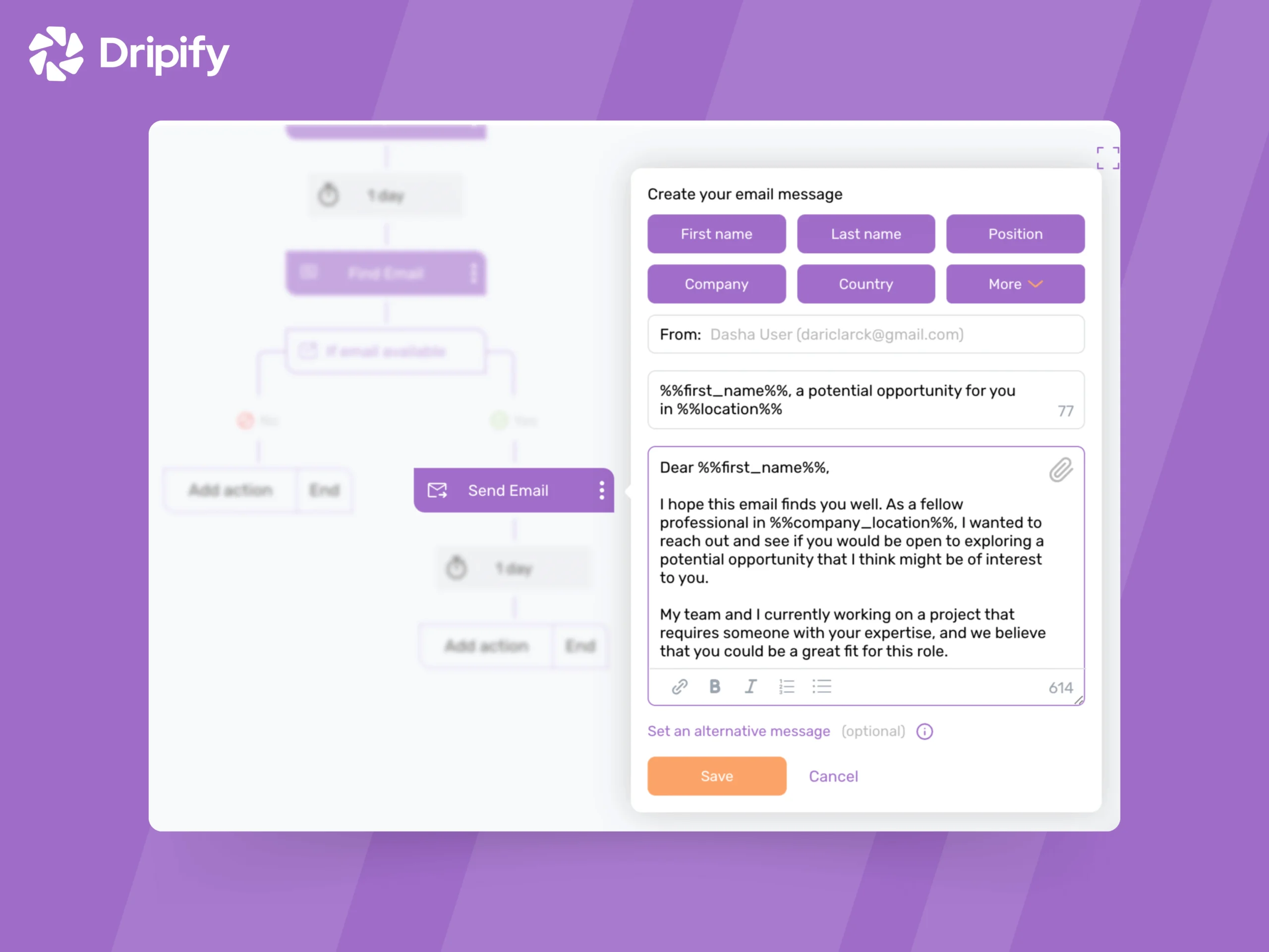 How to Send Formal Emails with Dripify