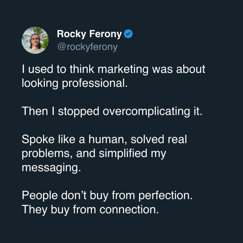 Rocky Ferony post on X
