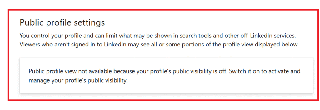 Hide LinkedIn Profile From Google Search: Public Profile Settings