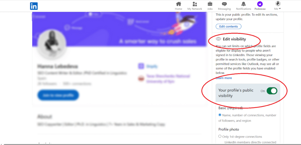 stop Google from surfacing your LinkedIn profile
