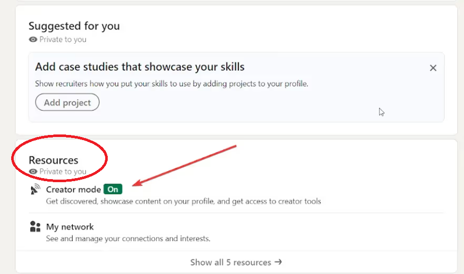 Go Creator Mode on LinkedIn