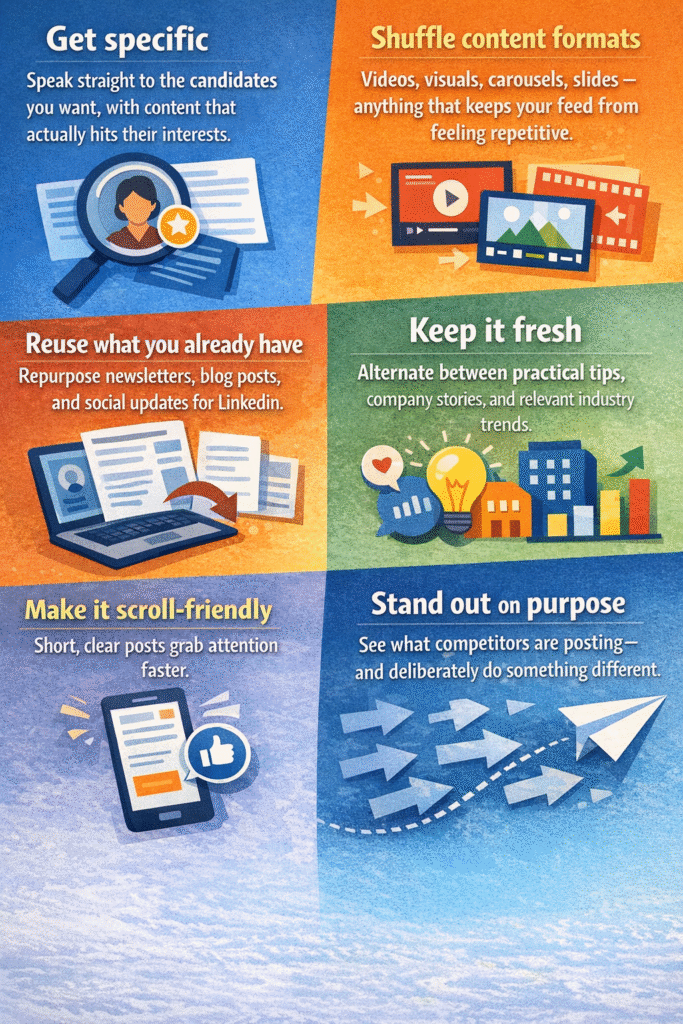 make your content attractive for a top talent on LinkedIn