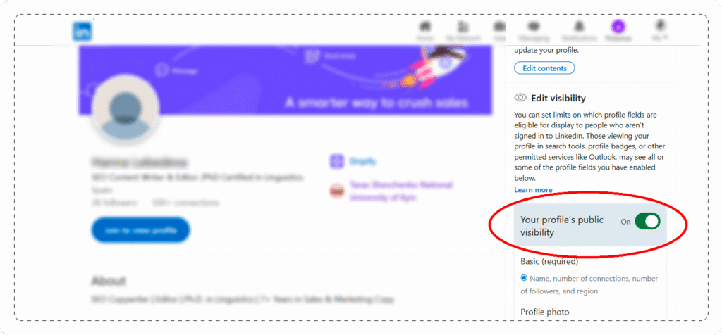 View LinkedIn Profile as Someone Else On Desktop - 4