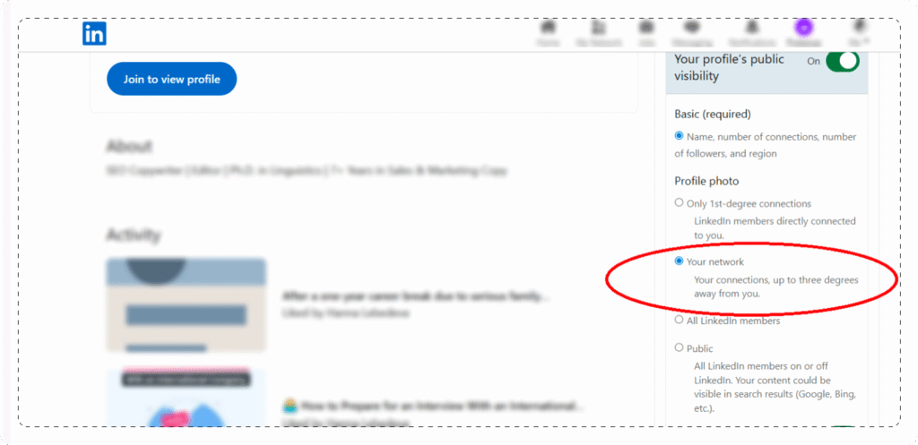 View LinkedIn Profile as Someone Else On Desktop - 8
