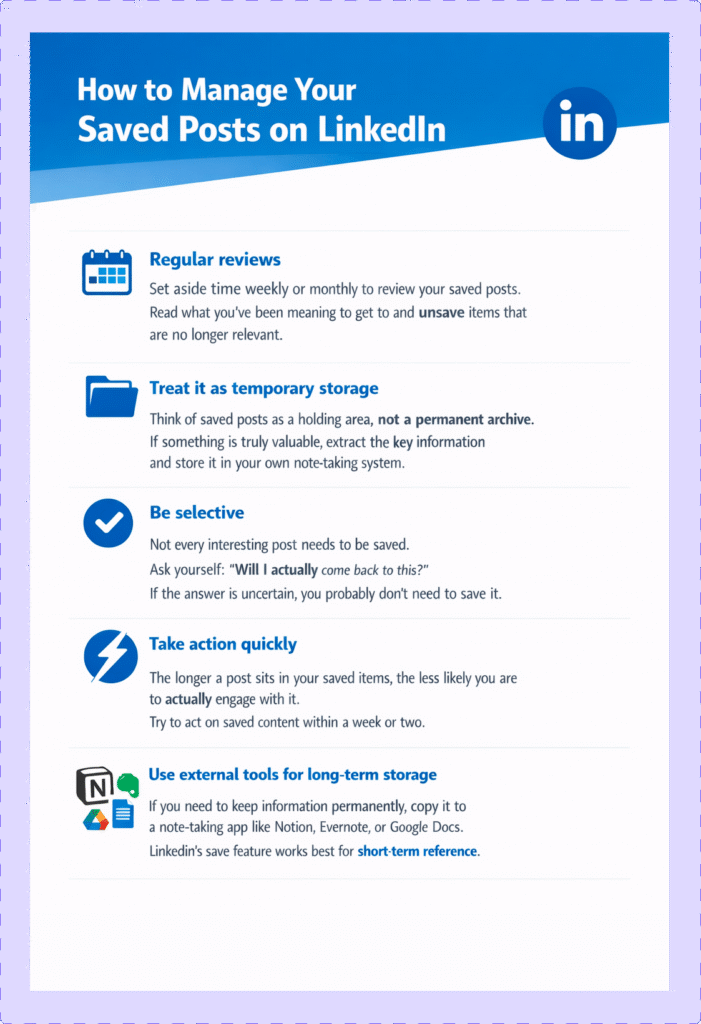 Manage Saved Posts on LinkedIn