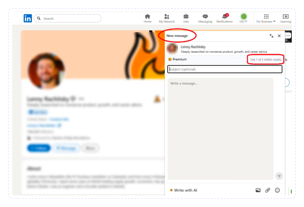 LinkedIn premium InMails