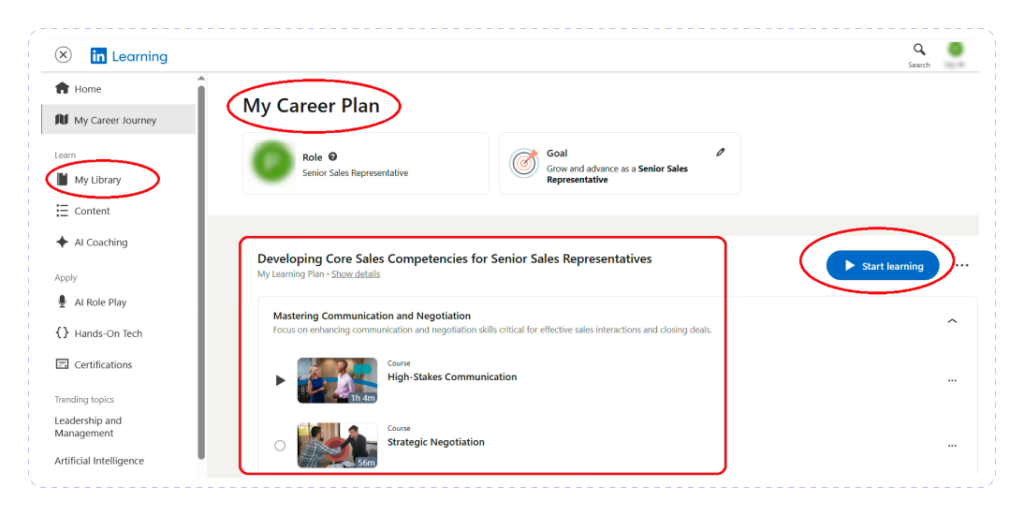 LinkedIn premium career plan