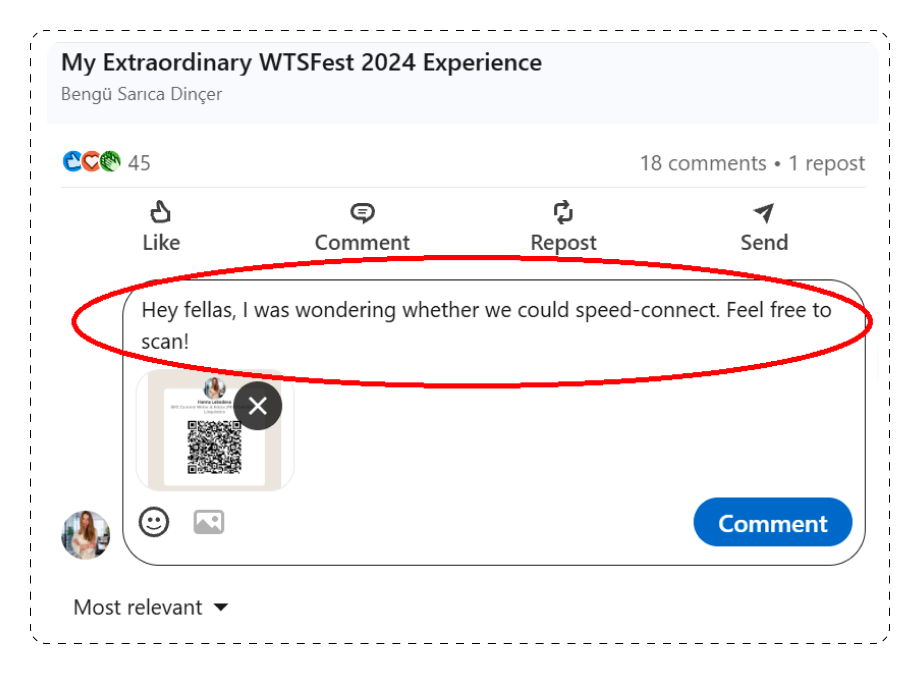 Spread QR Codes in LinkedIn Groups