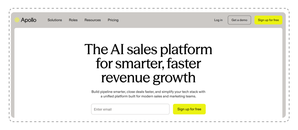 Apollo main page