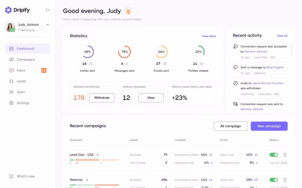 Automate Linkedin Dripify