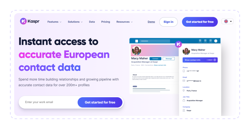kaspr Best LinkedIn Chrome Extensions