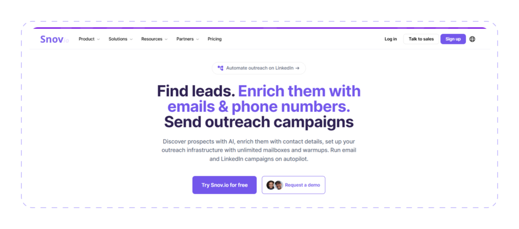 snov Best LinkedIn Chrome Extensions