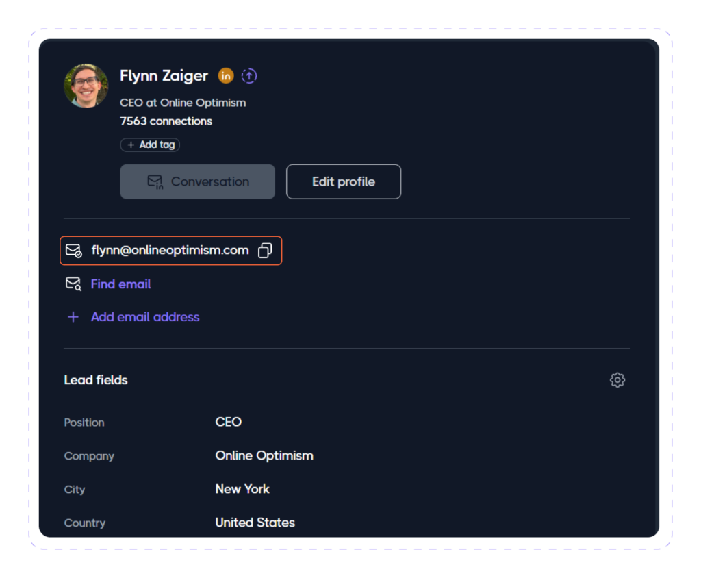 contact details