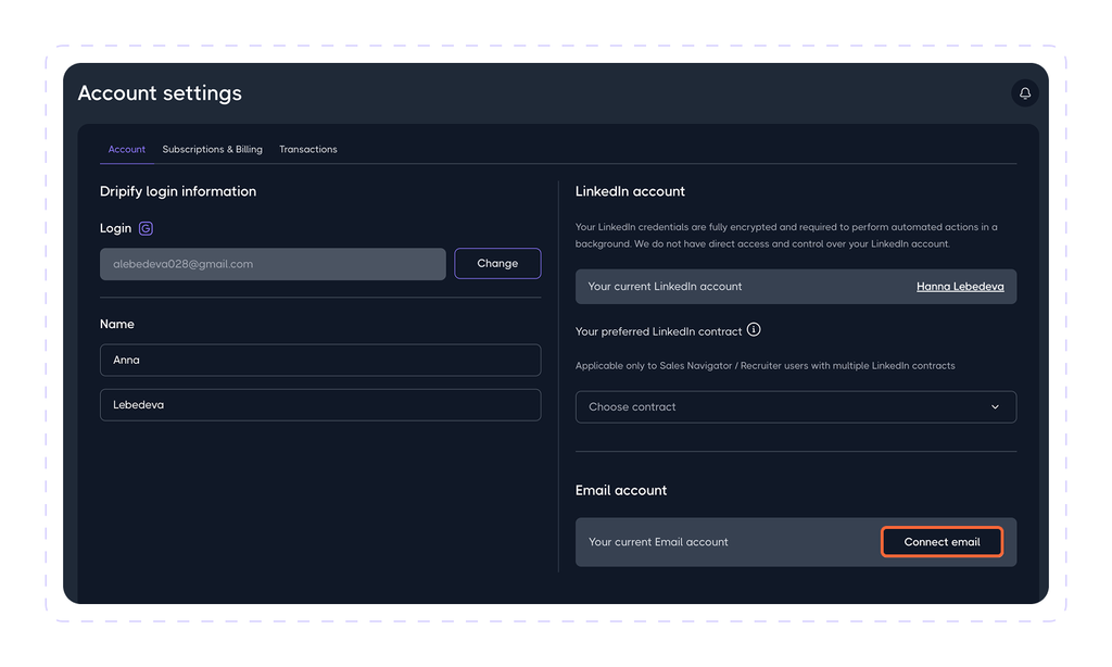 connect your mailbox