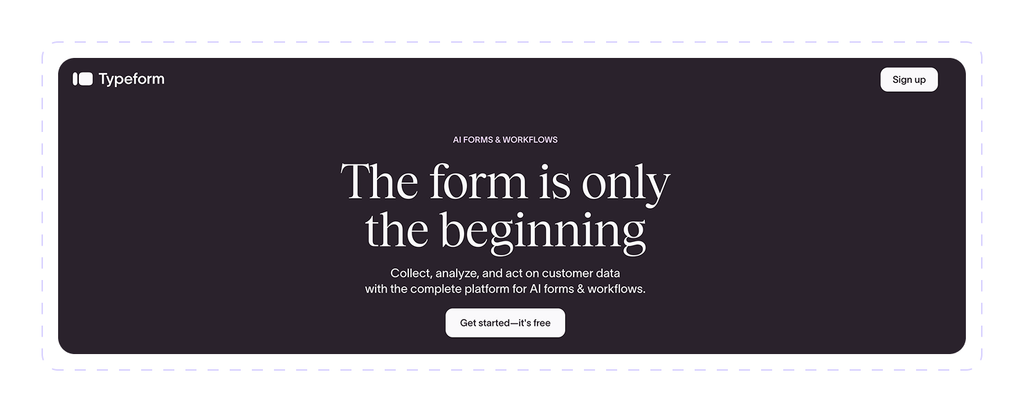Typeform banner