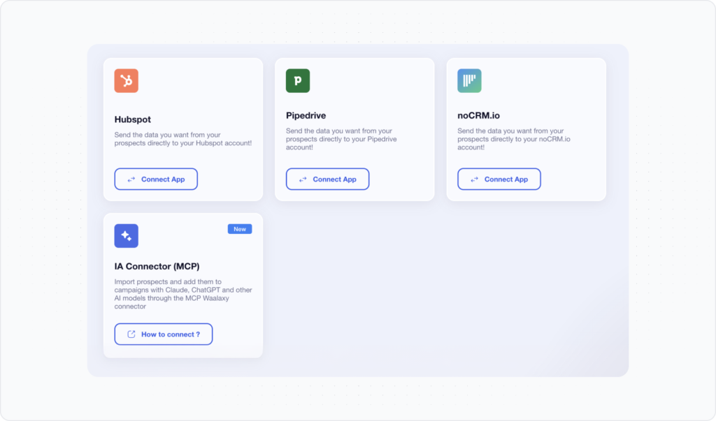Waalaxy integrations